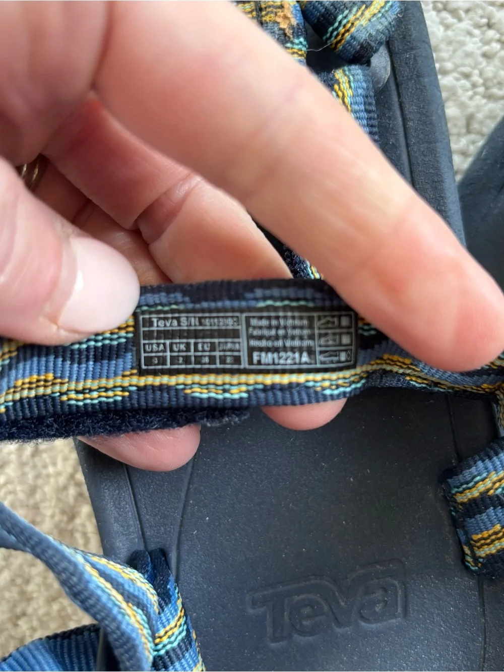 Teva Classic Navy Blue Outdoor Strap Sandals